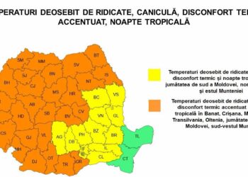 Cod portocaliu de caniculă în toată tara
