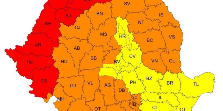 Canicula continuă să afecteze traficul rutier din vestul țării.
