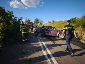 Accident Ungureni. Foto: ISU Botosani