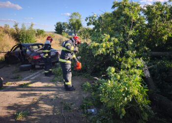 Accident Ungureni. Foto: ISU Botosani