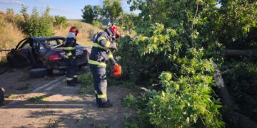 Accident Ungureni. Foto: ISU Botosani