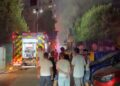 Incendiu violent în Iași: 7 garaje, cuprinse de flăcări pe strada Zugravi