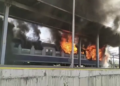 Incendiu vagon tren