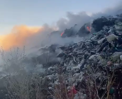 Incendiu groapa de gunoi Țuțora