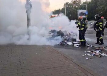 Incendiu la o autospecială de colectare a gunoiului