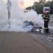 Incendiu la o autospecială de colectare a gunoiului