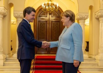 Nicușor Dan și Angela Merkel