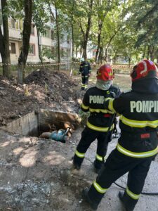 Conducta de gaz intervin pompierii