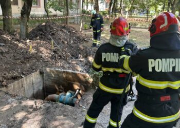 Conducta de gaz intervin pompierii