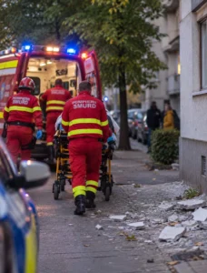 Tencuială căzută Bacău
Două persoane rănite 