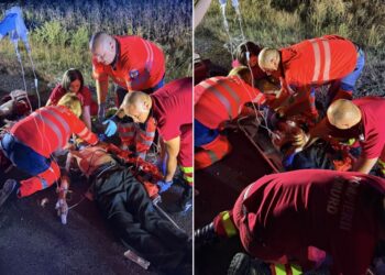 Accident grav pe DN 24, la Pribești. Un pieton a fost lovit de o mașină și aruncat pe carosabil