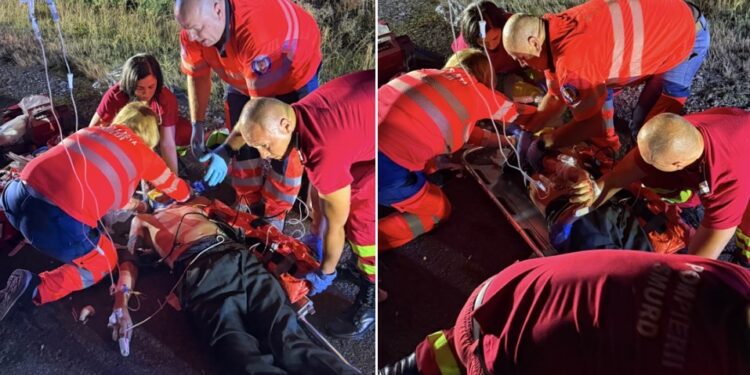 Accident grav pe DN 24, la Pribești. Un pieton a fost lovit de o mașină și aruncat pe carosabil