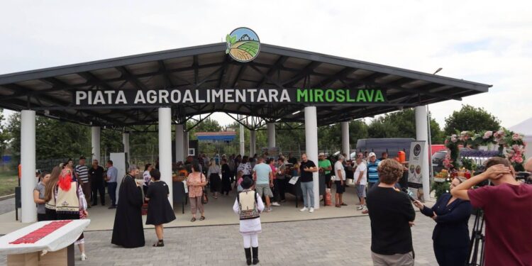 Investiție de peste 1,25 milioane de lei la Miroslava: noua piață agroalimentară a fost inaugurată