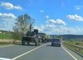 Un vehicul militar s-a defectat pe centura Iașului. TAB-ul făcea parte dintr-un convoi