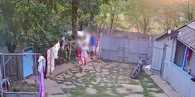Minoră agresată în curtea casei din Șipote. Polițiștii au deschis dosar penal după apariția imaginilor pe rețelele sociale