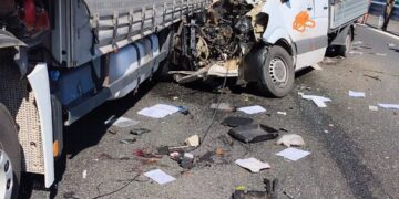 Accident Drum Expres Craiova - Pitesti. Foto: DRDP Craiova