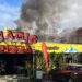 Incendiu la acoperișul pizzeriei Magic Pizza, din campusul studențesc Tudor Vladimirescu, municipiul Iași