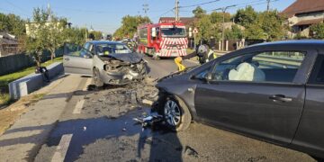 Iași | Coliziune violentă între două autoturisme în localitatea Dancu 