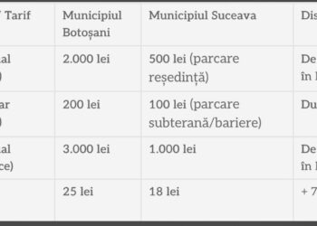 Tarife parcări de lux în Botoșani Prețuri exagerate