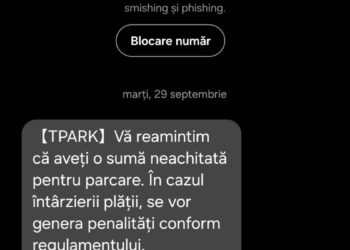 Alertă DNSC: SMS-uri false despre amenzi de parcare. Șoferii sunt îndemnați să acceseze linkuri care pot fura date bancare