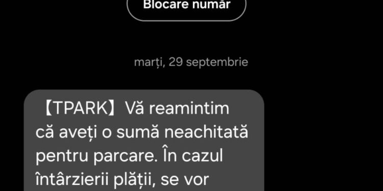 Alertă DNSC: SMS-uri false despre amenzi de parcare. Șoferii sunt îndemnați să acceseze linkuri care pot fura date bancare