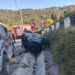 Accident în Hangu: un șofer de 33 de ani a ajuns la spital după ce s-a răsturnat cu mașina în șanț