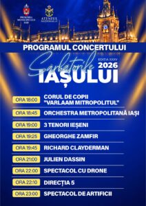 Richard Clayderman, Gheorghe Zamfir și Direcția 5, pe aceeași scenă la Iași! Sărbătorile Iașului se încheie cu un concert în Piața Palatului Culturii