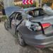 Accident grav în Argeș. Un container cu deșeuri din plastic a căzut peste o mașină în care se aflau patru persoane