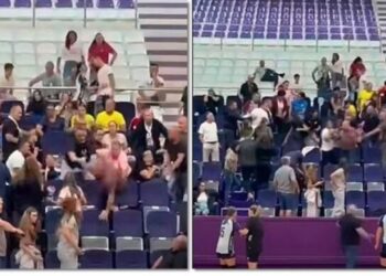 Scandal în tribune la un meci de handbal de junioare. Părinții s-au luat la bătaie sub privirile fetelor